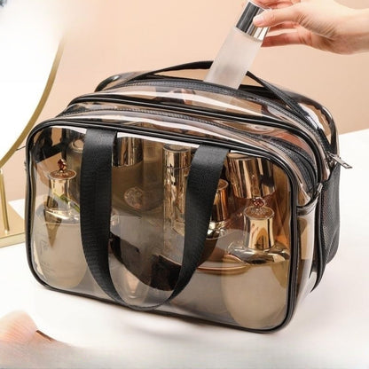 Clear Makeup PVC Bags with Secure Zipper Closure