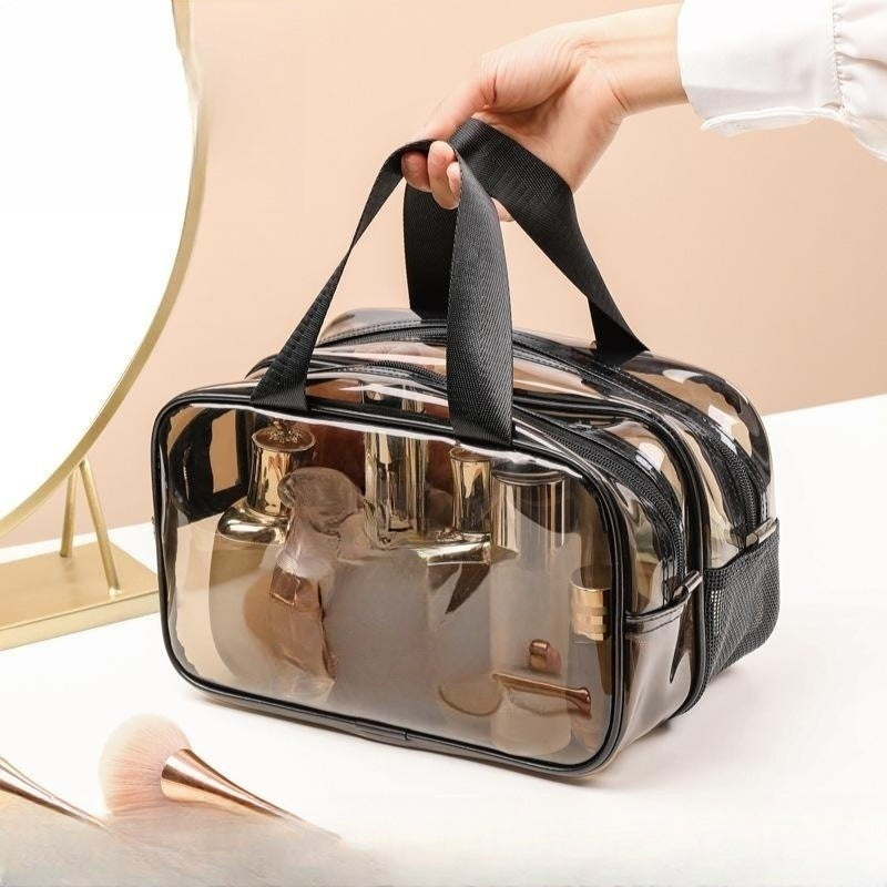 Clear Makeup PVC Bags with Secure Zipper Closure