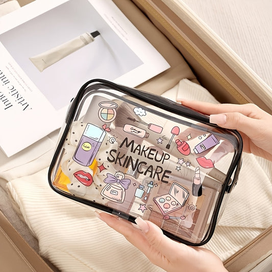 Clear Zipper Tote Bags - Lightweight Travel Organizer Bags