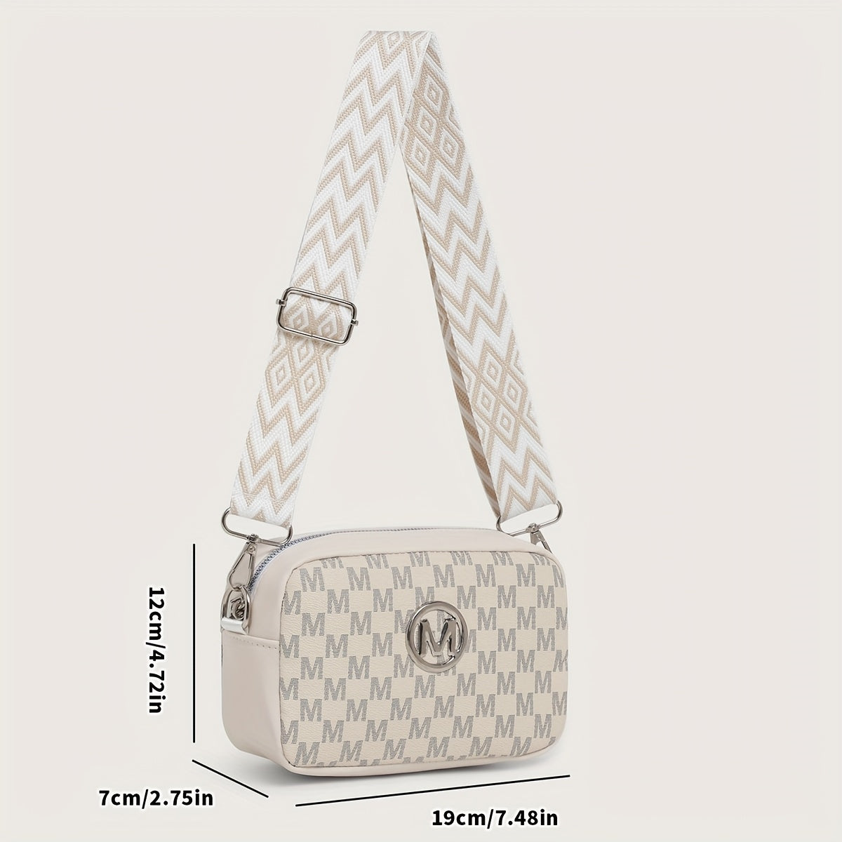 Classic Vintage M-Pattern Trendy Shoulder Bag