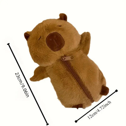 Cute Capybara Plush Multifunctional Case, Zippered Pouch Temu