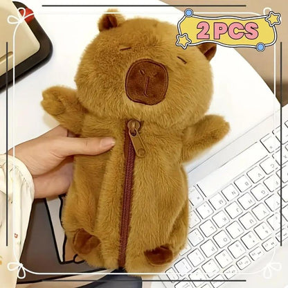 Cute Capybara Plush Multifunctional Case, Zippered Pouch Temu