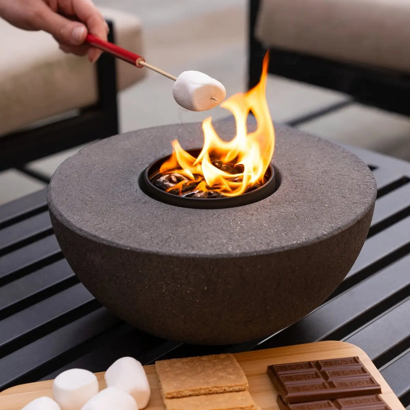 Concrete Semi-Round Fire Pit City Bonfires