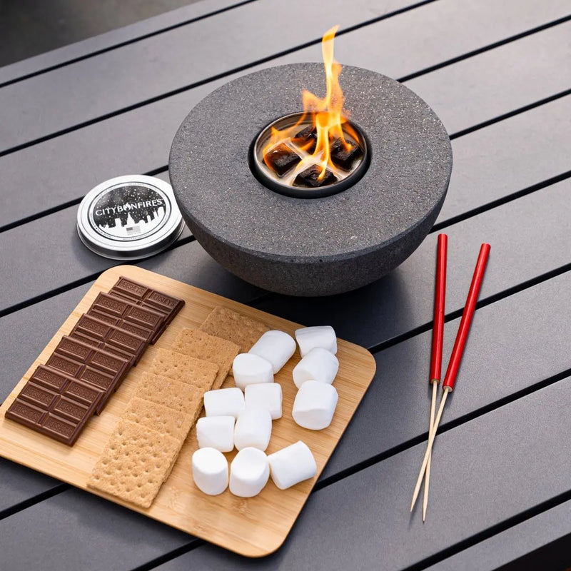 Concrete Semi-Round Fire Pit City Bonfires