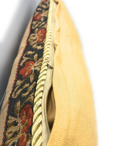 DaDa Bedding Breath of Spring Dark Border Floral Elegant Throw Pillow Cushion Cover 18" x 18" DaDalogy Bedding Collection