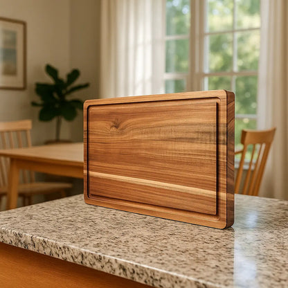 Premium Extra Large Walnut Cutting Board with Juice Groove - Our3Designs
