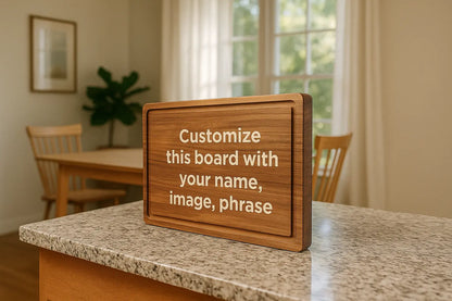 Premium Extra Large Walnut Cutting Board with Juice Groove - Our3Designs