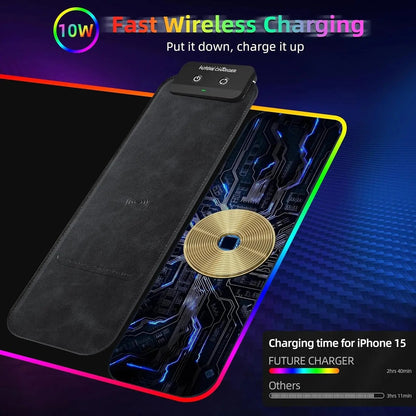 Mouse Pad of Power: The RGB Light Show that Charges Your Mouse While You Pretend to Work!