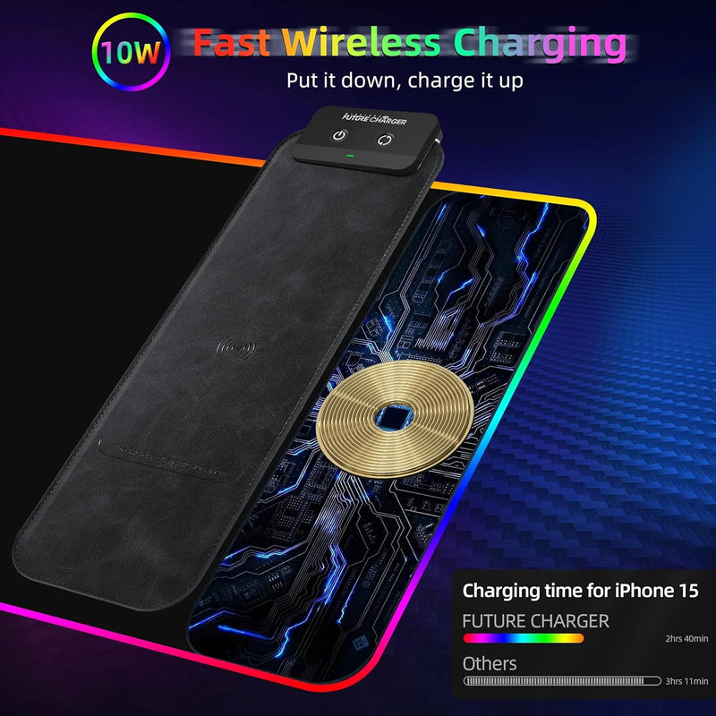 Mouse Pad of Power: The RGB Light Show that Charges Your Mouse While You Pretend to Work!