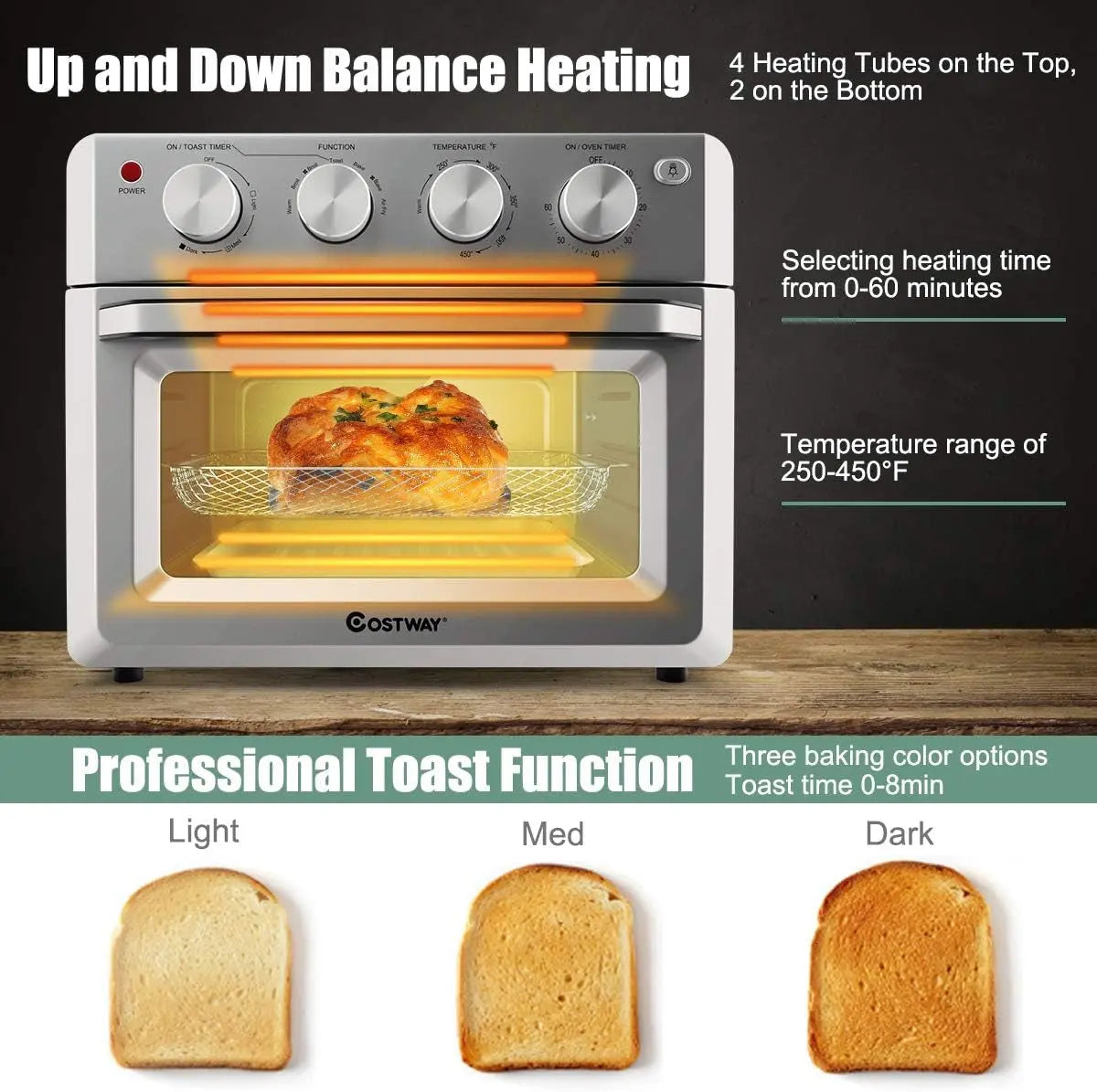 Transform Your Cooking Experience with the 7-in-1 Convection Air Fryer Toaster Oven - Bake, Broil, Toast, Dehydrate & More!
