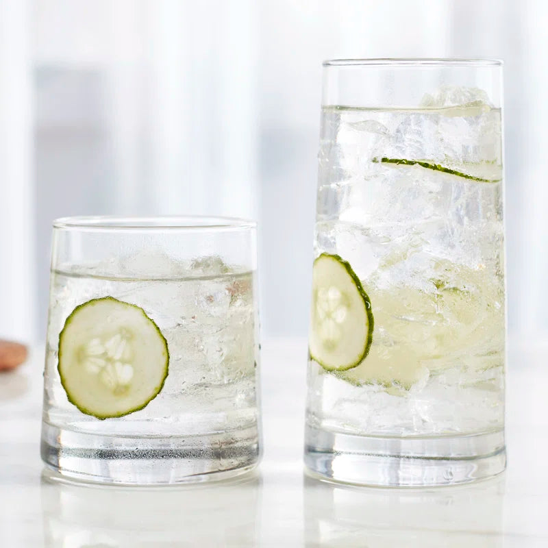 Sip Happens: The Cabos 16-Piece Tumbler and Rocks Glass Set for Your Everyday Cheers!