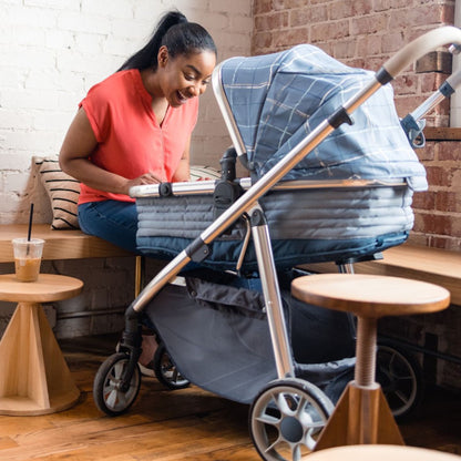 Ultimate 6-In-1 Travel System for Infants & Toddlers - Stylish Plaid Design 🌟 Unisex & Versatile! 👶🚗 #ParentingMadeEasy #TravelInStyle