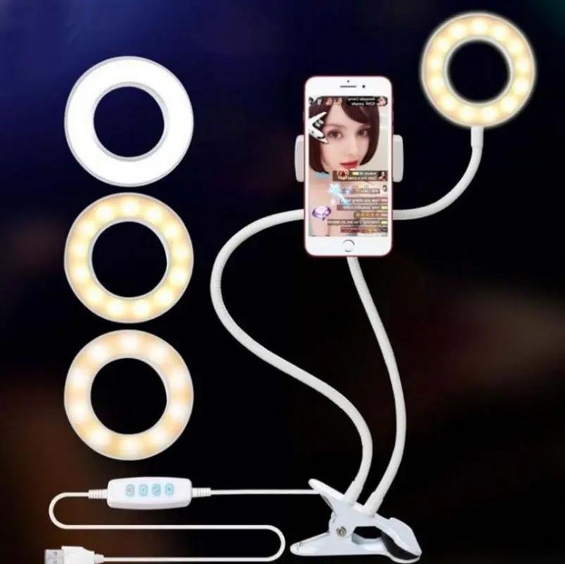 Glow Up Your Selfies! 🌟 Adjustable LED Ring Light for Flawless Makeup & Live Streams - Perfect 8Cm Stand! 💄✨