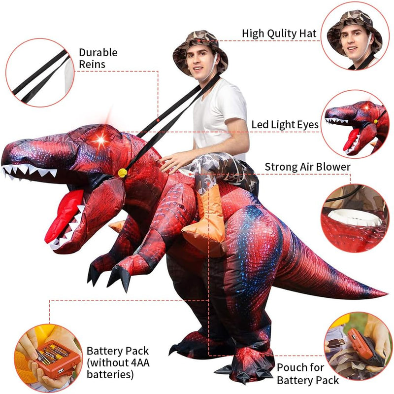 Get Ready to Roar! Inflatable T-Rex Costume for Epic Halloween Fun!🎉🦖 Perfect for Parties & Cosplay!