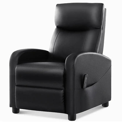 Ultimate Black Massage Recliner with Plush Seat and Soothing Backrest