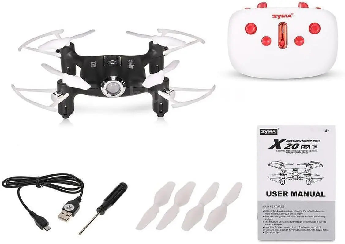 X20 Mini Drone for Kids and Beginners RC Nano Quadcopter with Auto Hovering 3D Flip(Black)