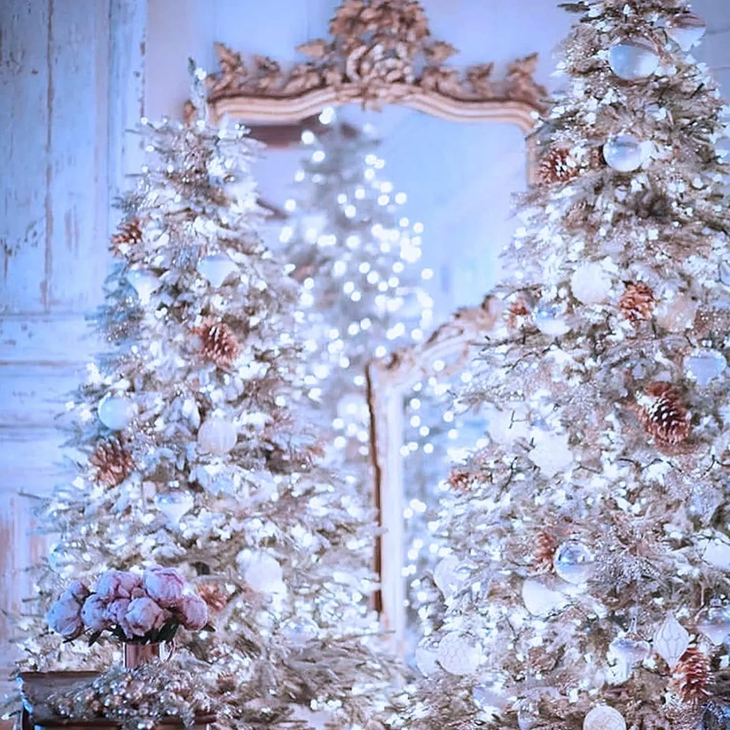 33Ft LED White Fairy String Lights - Perfect for Christmas, Weddings, and Outdoor Decor with 8 Modes and Timer Function