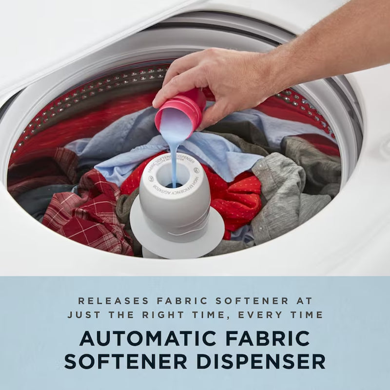 Compact High Efficiency Top-Load Washer - Sleek White Design