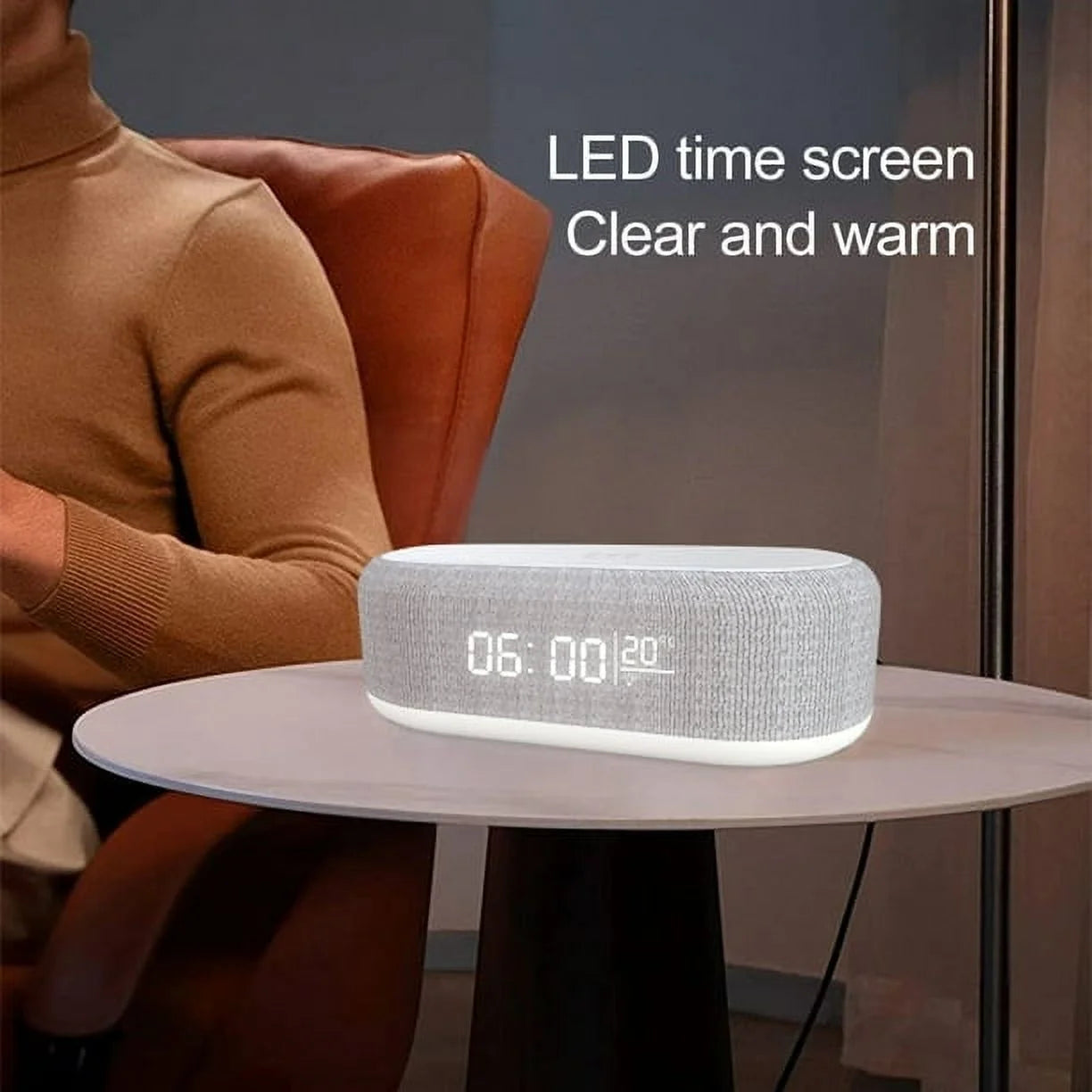 4-in-1 Digital Alarm Clock & Fast Wireless Charger - Dual Alarm, USB Charging, Countdown Timer & RGB Mode for Heavy Sleepers