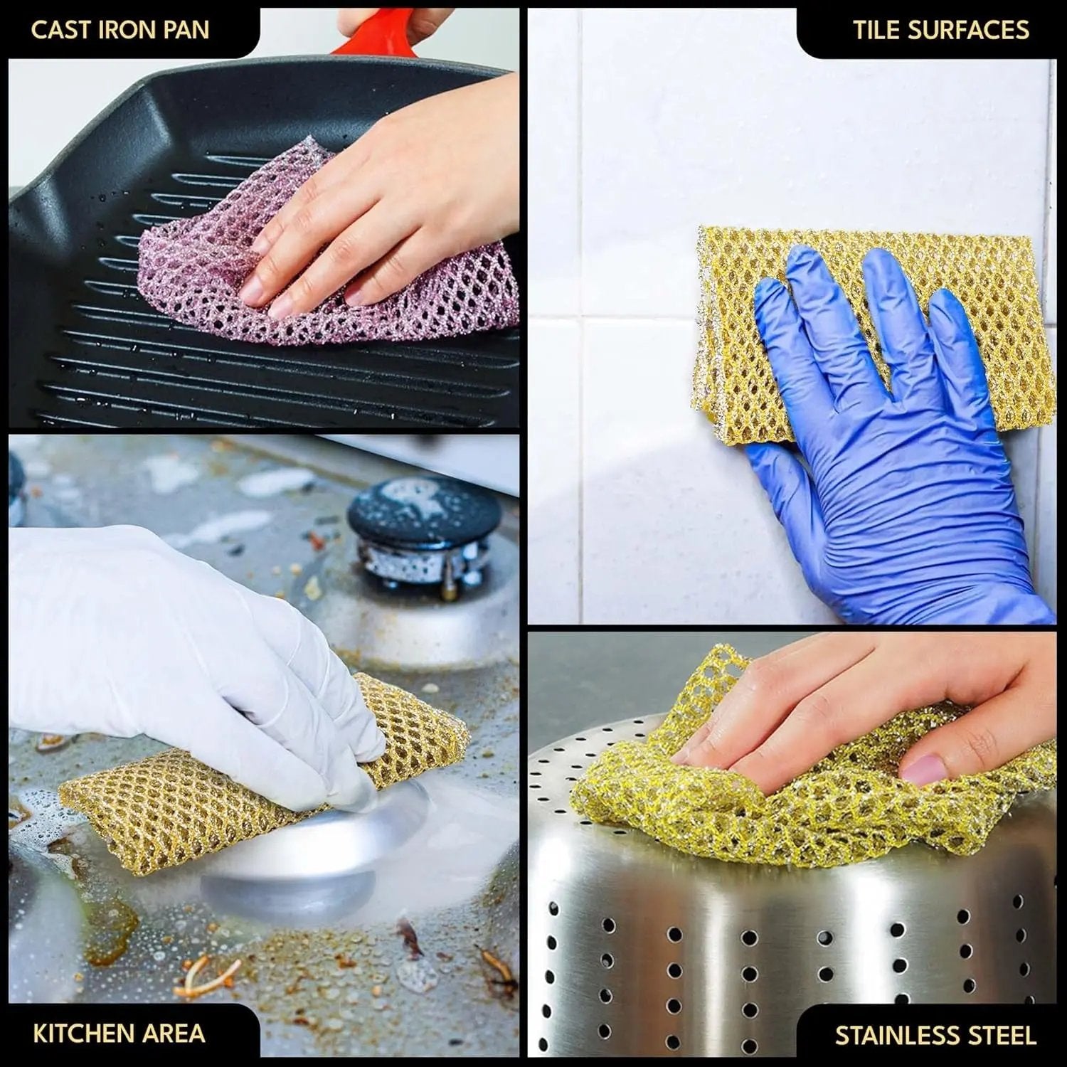 Transform Your Cleaning Game! 🧽✨ Heavy Duty Non-Scratch Dish Scrubbers - Odorless & Long Lasting! Perfect for Kitchen, Floors, & Bathrooms! Made in Korea (24 Pcs) #CleaningEssentials #EcoFriendly