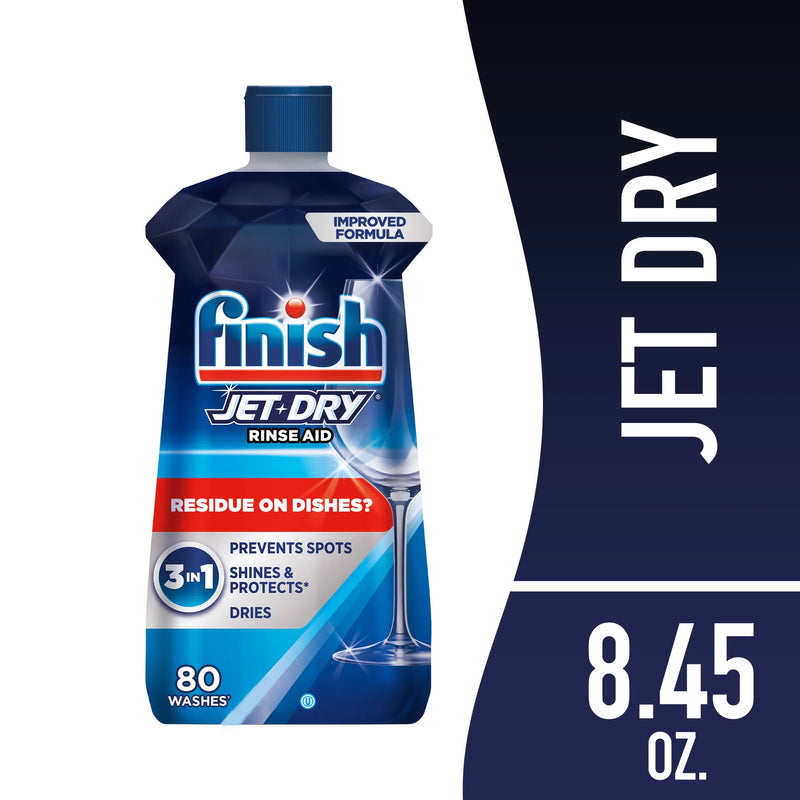 Jet-Dry Rinse Aid, Dishwasher Rinse Agent and Drying Agent, 8.45 Oz