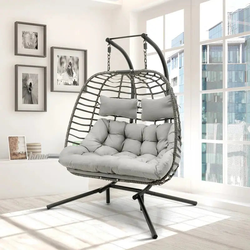 Burhans 2 Person Swing Chair with Stand