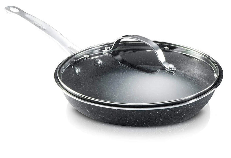 10-Piece Nonstick Cookware Set in Black - Includes Frying Skillet, Sauce Pan, and Stock Pot