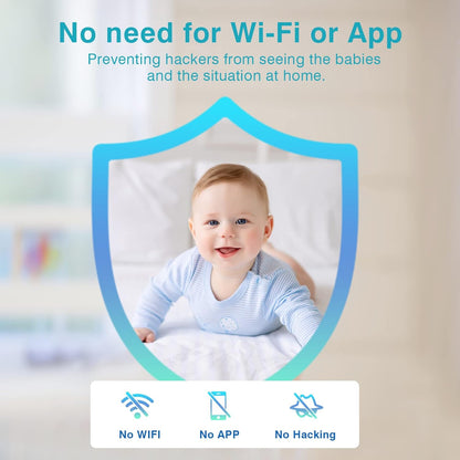 Advanced Baby Monitor with Dual Cameras, 4.3" Split Screen, Two-Way Audio, Cry Detection, Night Vision & Temperature Monitoring