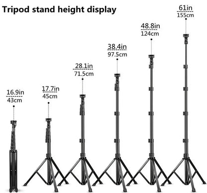 Innotech 62&quot; Phone Tripod &amp; Selfie Stick, Extendable Cell Phone Tripod Stand with Wireless Remote and Phone Holder, Compatible with Iphone Android Phone, Camera