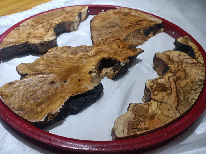 Round Olive Root Slab Set 3 Pcs