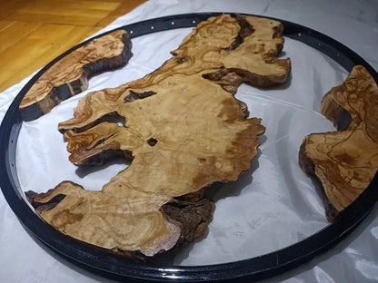 Round Olive Root Slab Set 3 Pcs - Our3Designs