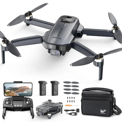WF31 4K GPS Foldable Quadcopter Drone for Adults - 50 Minutes Flight Time, Black