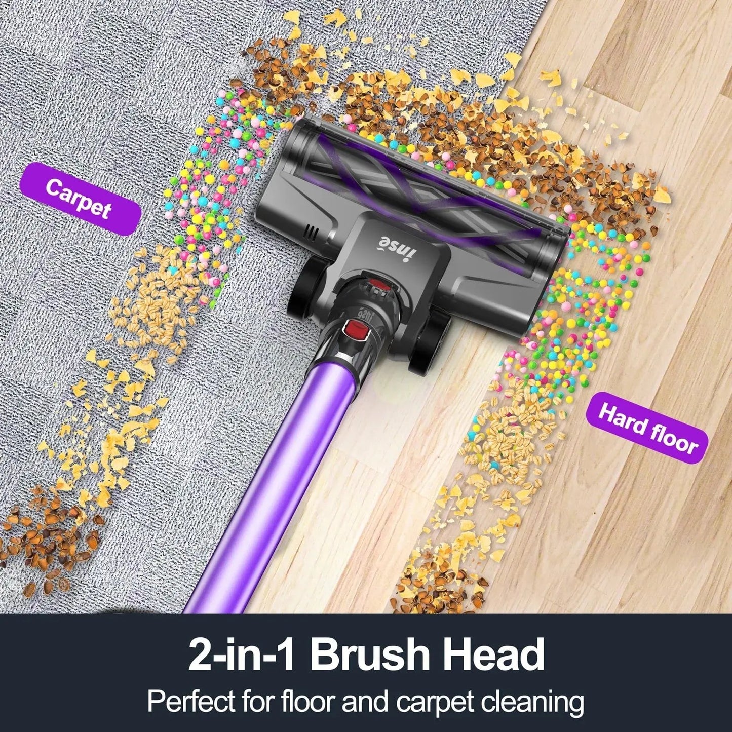 Say goodbye to pet hair and dirt with our ultra-light 6-in-1 Cordless Vacuum Cleaner! 🧹✨ Perfect for carpets and hard floors! #CleanHome #PetLovers #VacuumMagic
