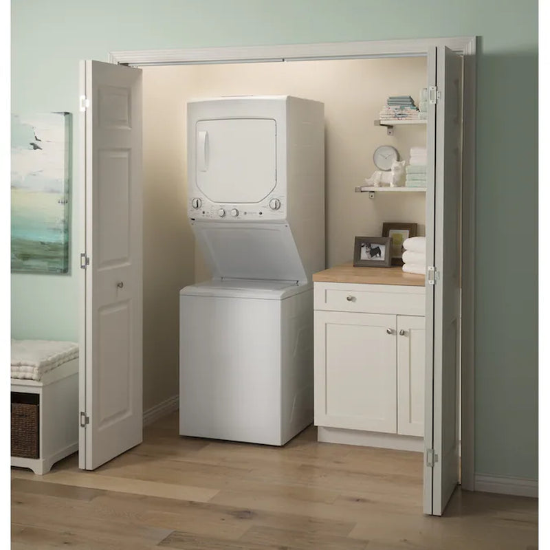 Compact Stacked Laundry Center with Efficient 2.3-Cu Ft Washer & Powerful 4.4-Cu Ft Electric Dryer