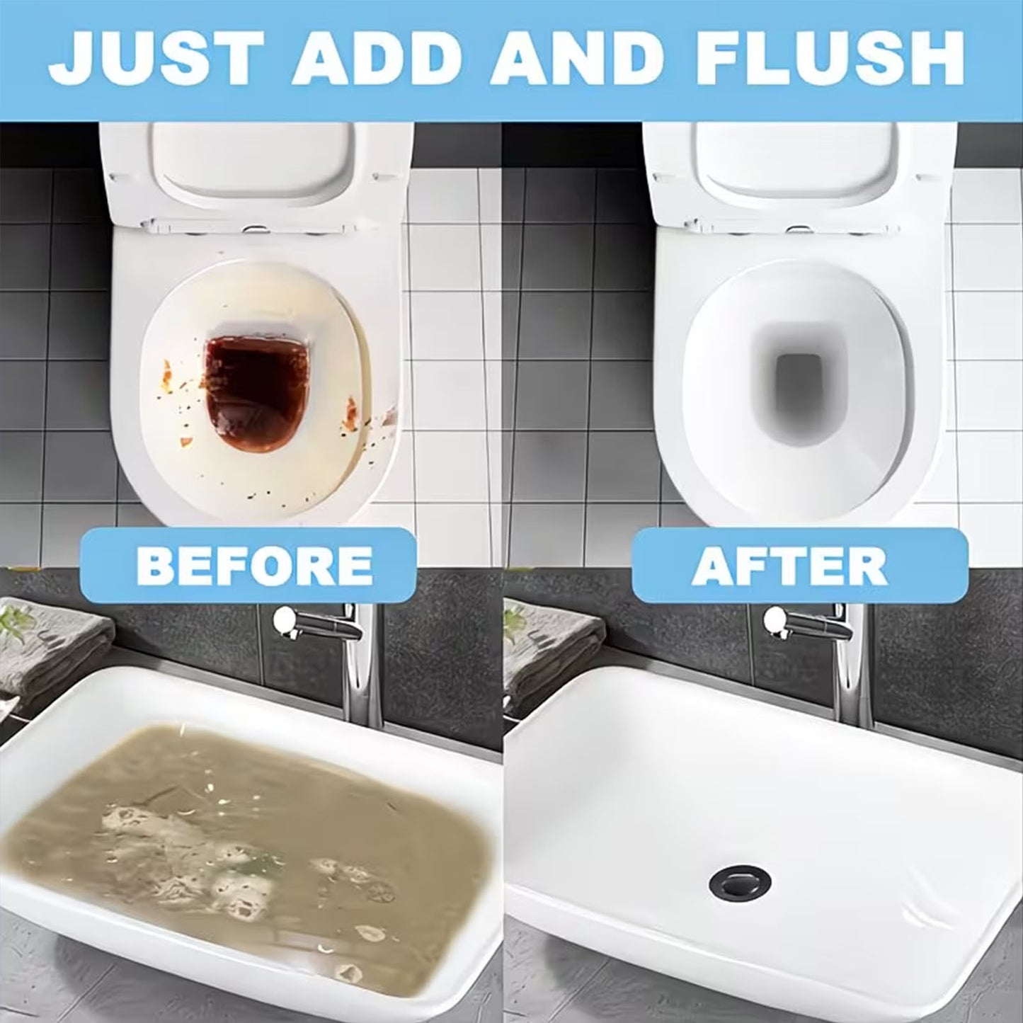 1 use Drain Unclogging Powder
