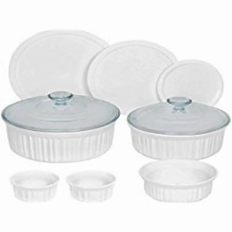 Elevate Your Baking Game with This Stunning 10-Piece French White Bakeware Set! 🍰✨