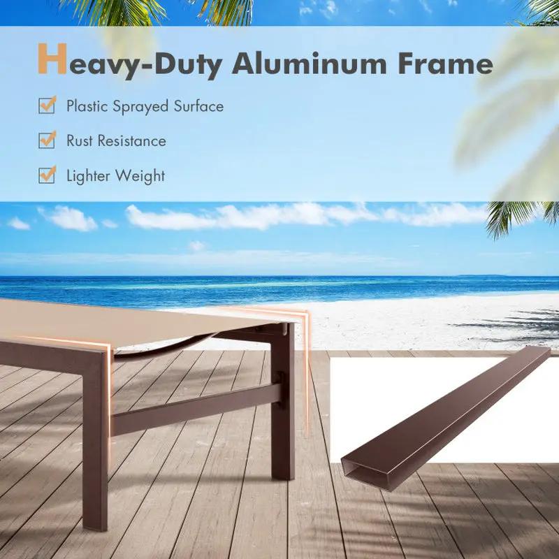 Elevate Your Relaxation Game with Our 6-Position Chaise Lounge Chairs – Durable & Stylish with Rustproof Aluminium Frame! 🛋️✨