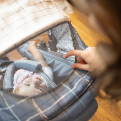 Ultimate 6-In-1 Travel System for Infants & Toddlers - Stylish Plaid Design 🌟 Unisex & Versatile! 👶🚗 #ParentingMadeEasy #TravelInStyle