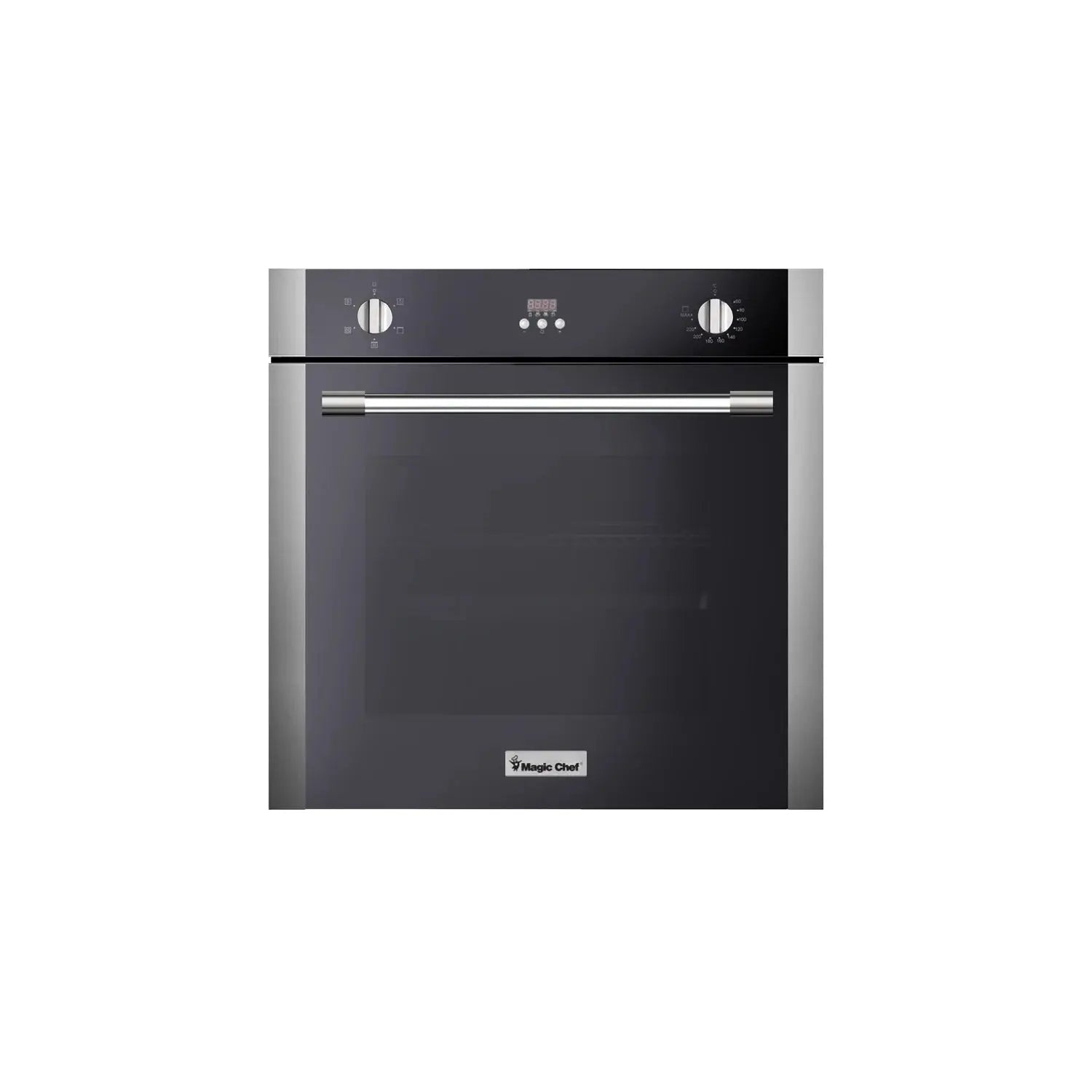 24 Inch Built-In Wall Oven, Stainless and Black