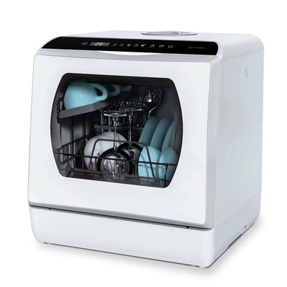 Portable Countertop Dishwasher, 5 Washing Programs, 5L Built-In Water Tank and Air-Dry Function, HMX-DW03
