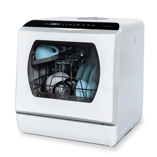 Portable Countertop Dishwasher, 5 Washing Programs, 5L Built-In Water Tank and Air-Dry Function, HMX-DW03