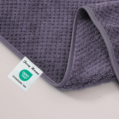 4 Pack Towel Set Oversized Bath Sheet Towels 600 GSM Ultra Soft Dark Purple Bath Towels