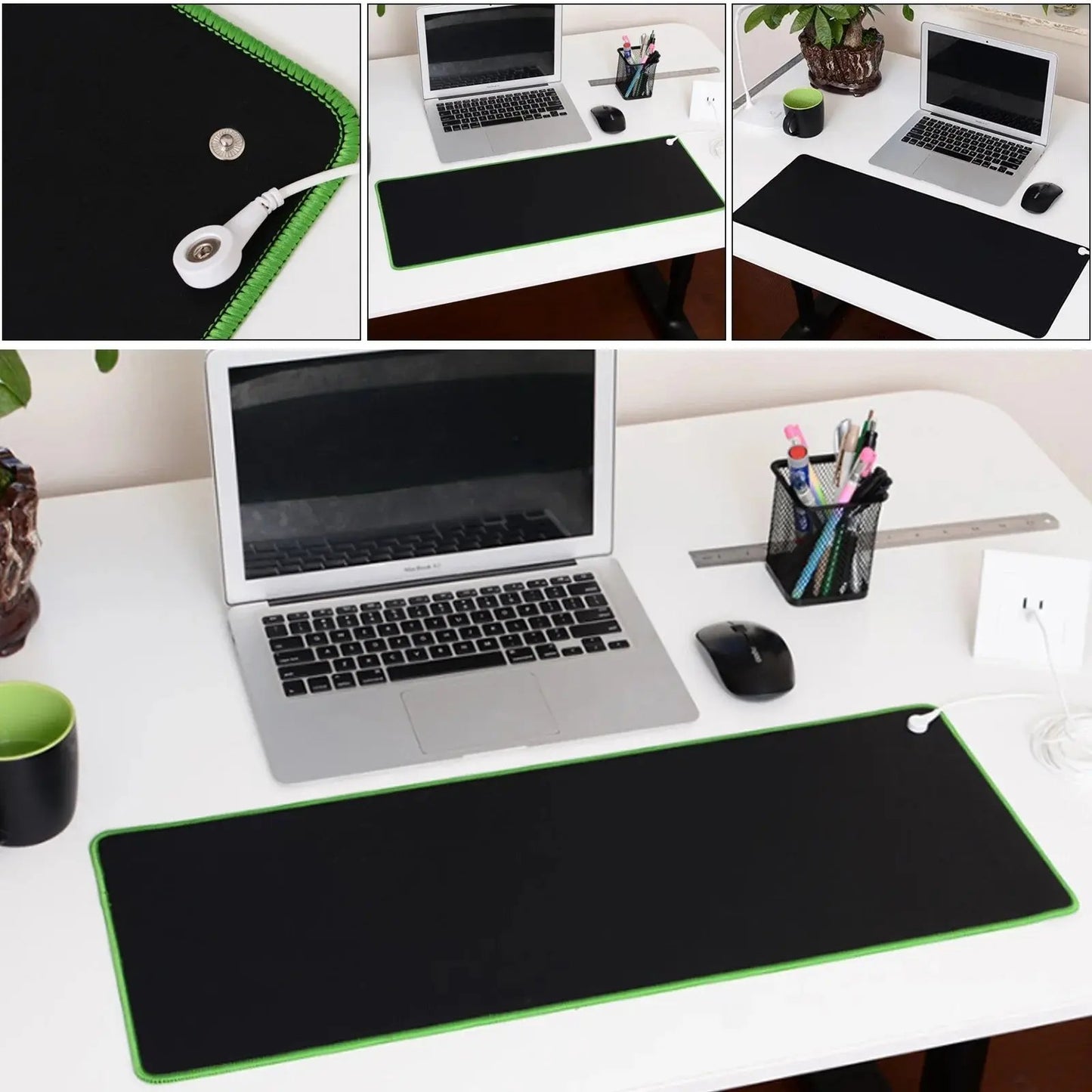 Grounding Earthing Mat,39.3X11.8 Inch/11.8X9.8 Inch, Universal Use for Desk, Foot, Bed Mat by ,Improves Sleep,Reduces Inflammation,Pain,Anxiety