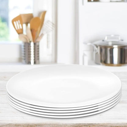 Upgrade Your Dining Experience with Our Durable 11-Inch White Melamine Plates - Perfect for Dinner, Salad & Lunch! Set of 6! 🍽️✨ #HomeDining #Tableware