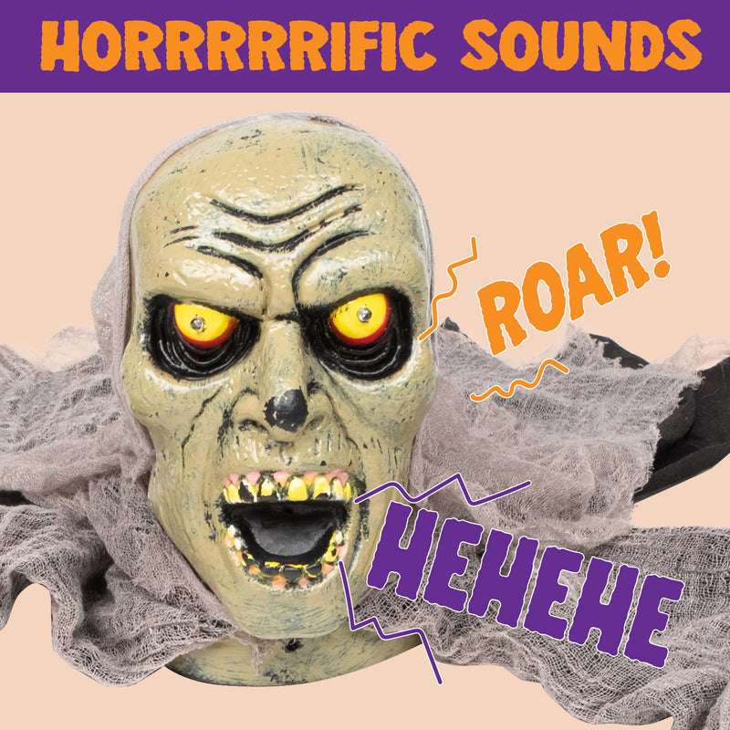 Unleash the Spookiness with Our 35-Inch Zombie Groundbreaker Decoration – Perfect for Outdoor Halloween Fun!