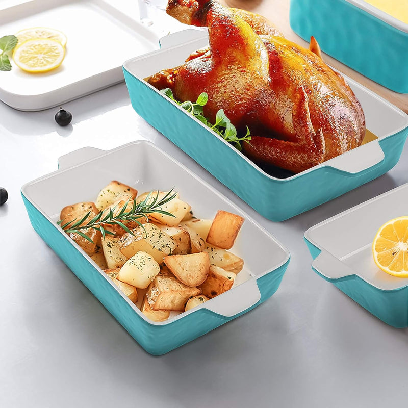 Upgrade Your Kitchen with Our 3-Piece Ceramic Baking Dish Set – Perfect for Lasagna, Cakes, and More! 🍽️✨