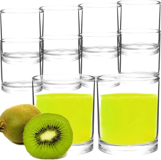 8 Pack 350ML Re-Usable Plastic Drinking Tumblers, Plastic Glasses, Plastic Cups, Unbreakable Glasses, Drinking Glasses (12 Ounce)