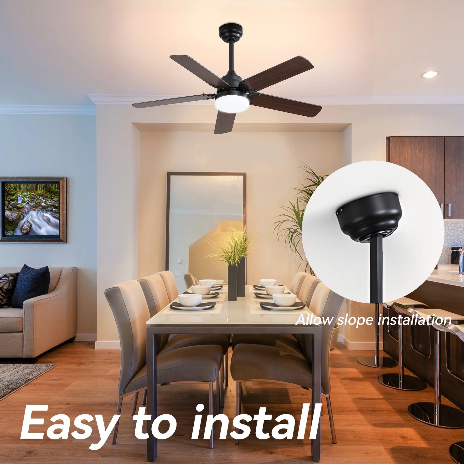 Upgrade your space with our 42" Noiseless Ceiling Fan with Lights & Remote! Perfect for any room, indoors or outdoors! 🌟💨 #HomeDecor #CeilingFan