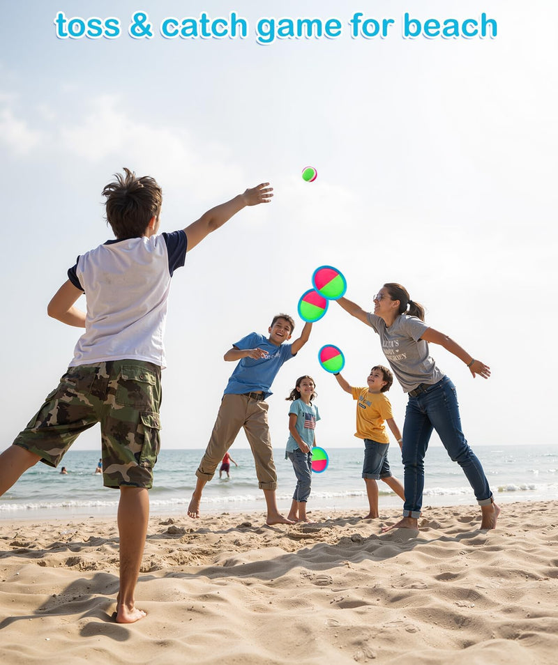 Toss and Catch Ball Set Beach Pool Toys for Kids Toddler Classic Outdoor Yard Camping Games Toys for 3 4 5 6 7 8 Year Old Boys Girls Birthday Gift