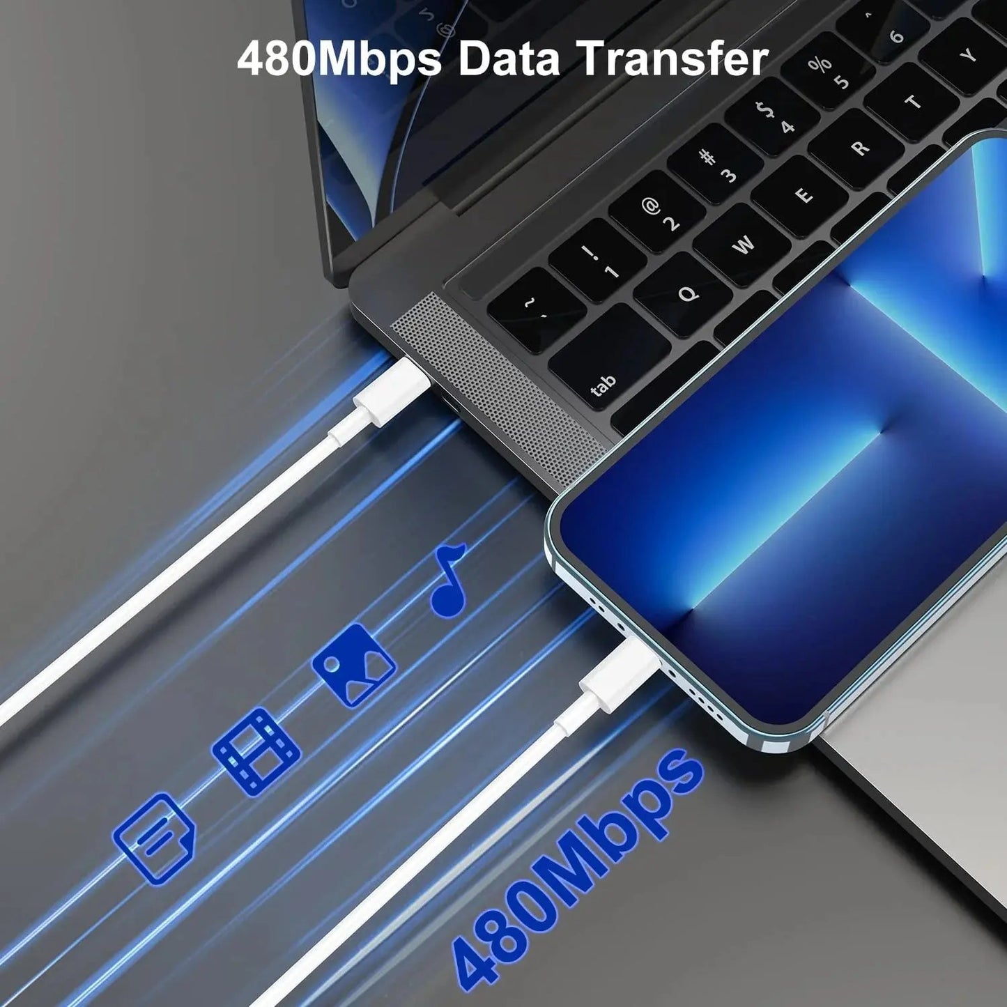 Get Charged Up! ⚡️ 10Ft MFi Certified USB-C Charger 2-Pack - Perfect for iPhone 14/13/12! Fast Charging Made Easy! 📱✨